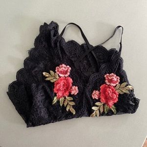 SHEIN floral black bodysuit